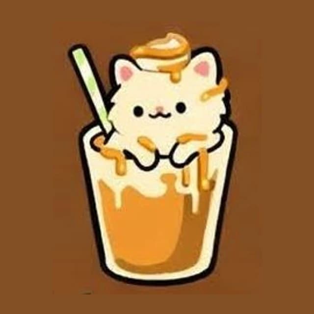 Ly Cara-Meow Latte với chú mèo trắng